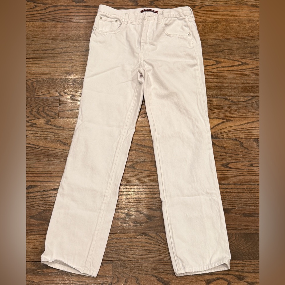 Comptoir Des Cotonniers White Straight Leg Jeans